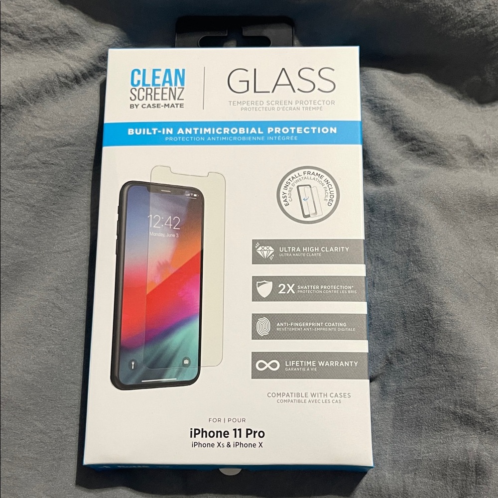 Case-Mate Clean Screenz Tempered Glass Protector - Clear